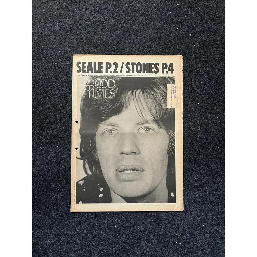 1969 Leftist Newspaper Vintage Ephemera Gifts, Vintage Zine, Good Times Decor,